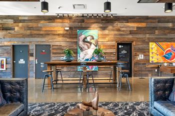Resident clubhouse with complimentary coffee bar